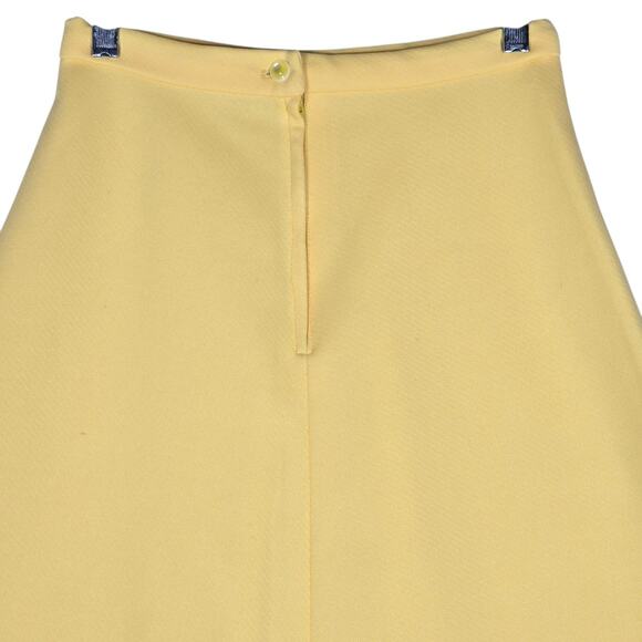 True Vintage 60s A Line Skirt Womens XSmall Yellow Double Knit Mod Style Mini - Picture 6 of 9